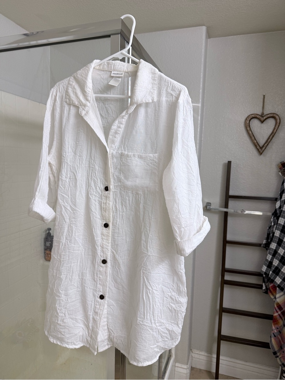 Lightweight White Button-Down Shirt - Relaxed Women's Top